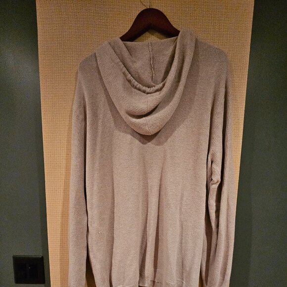 Linksoul Waffle Hoodie – Oatmeal Heather | Comfortable Knit Essential - Picture 6 of 6